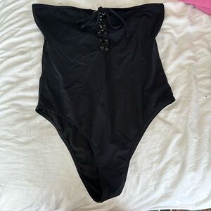 Billabong strapless lace up one piece *worn less than 5 times*